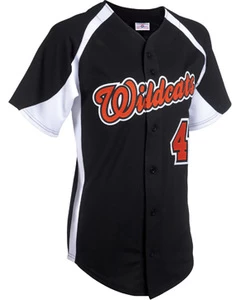 Discount - Teamwork Adult Clutch Full Button Baseball Jersey Black/White 1 Discount - Teamwork Adult Clutch Full Button Baseball Jersey Black/White