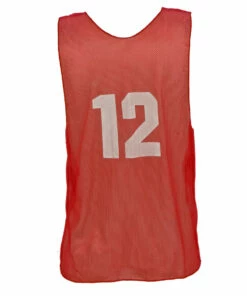 Discount - Champion Youth Numbered Scrimmage Vests - Dozen - Red Scarlet