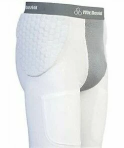 Discount - McDavid Pro HexMesh 2-Pocket Football Girdle With Hex Pads White-Grey