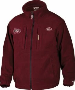 Discount - Drake Mississippi State Layering Coat - Maroon - Size Medium Maroon