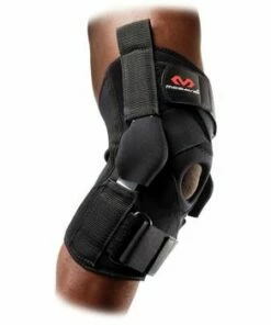 Discount - McDavid Knee Brace w/ hyperextension hinges & cross straps Black