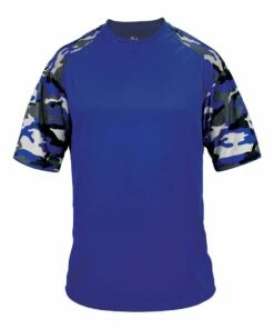 Discount - Badger Camo Sport Adult Tee Shirt - Royal Blue/Digital Camo Royal/Camo