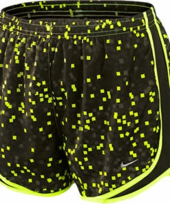 Discount - Nike Womens Running Shorts Yoga Brown/Neon